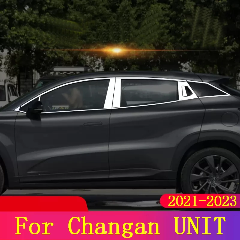 For Changan UNI-T UNIT 2021-2023Window Pillar Post Trim Cover Exterior Decoration Accessories Stainless Steel Parts