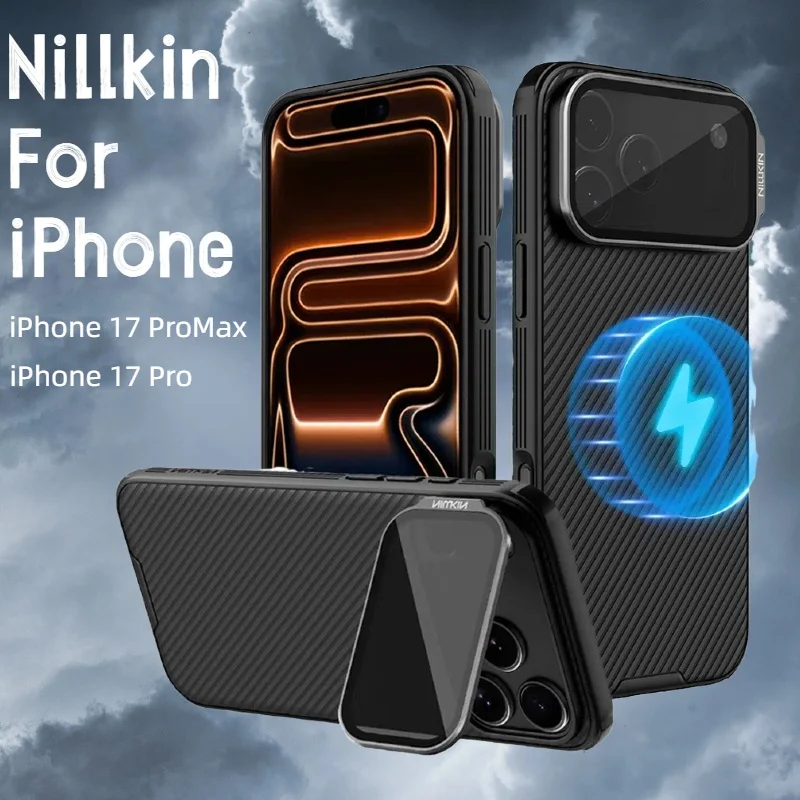 NILLKIN For iPhone 17 Pro Max Magsafe Case CamShield Prop With Camera Stand Protector Magnetic Back Cover For iPhone 17 Pro