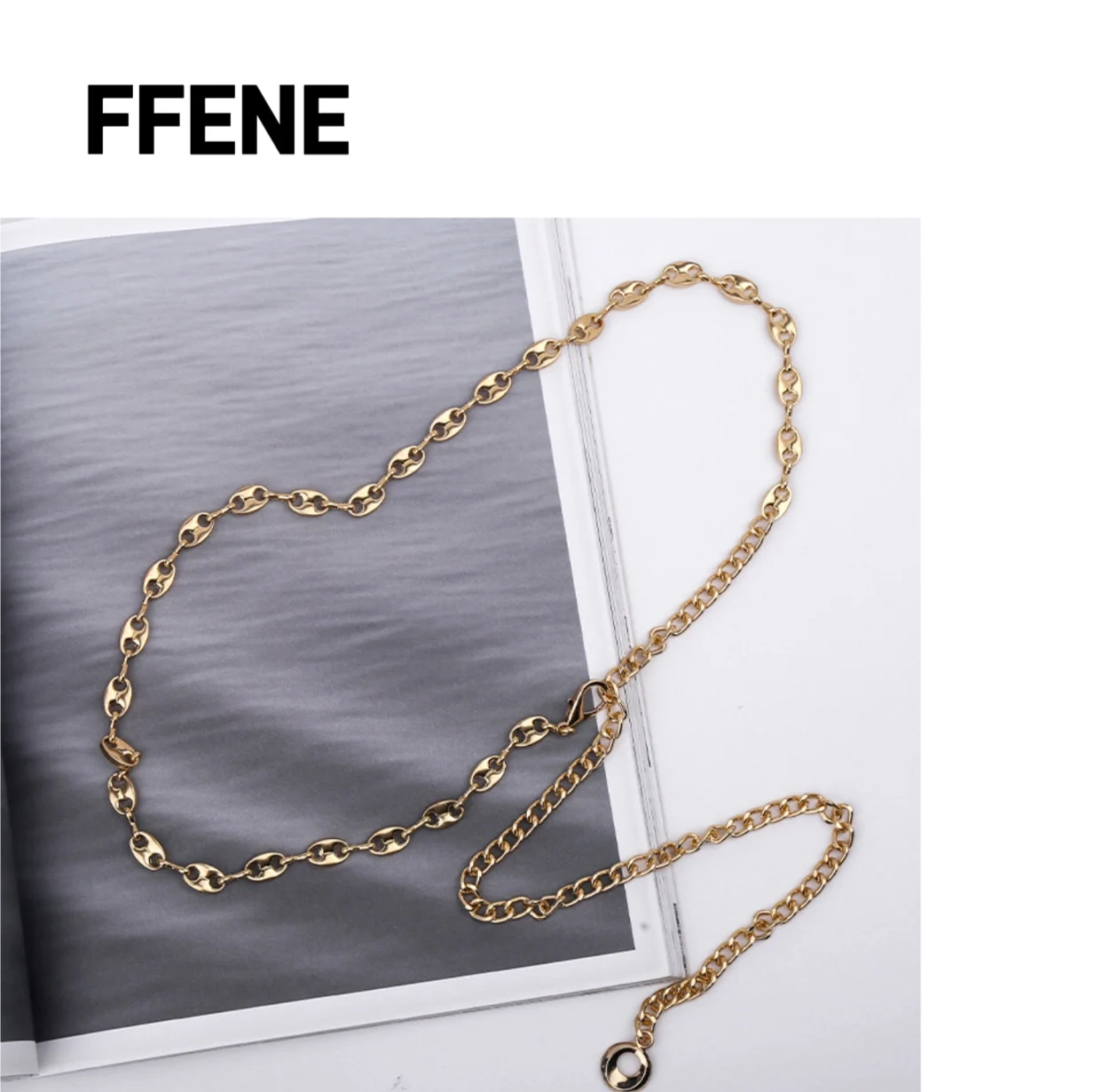 

European and American fashion, luxurious design, unique, metal chain, women's fine decoration, suitable for all occasions belt