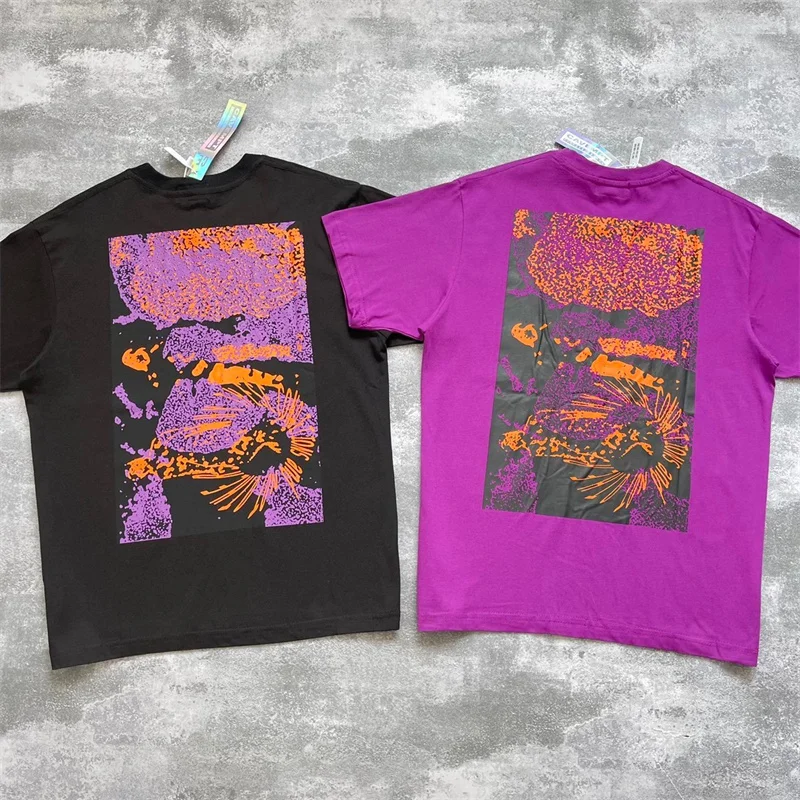 

Psychedelic Abstract Graffiti Print CavEmpt T Shirt Breathable Thin Men Women Loose Casual Short-sleeved CE T-shirt Sport Top