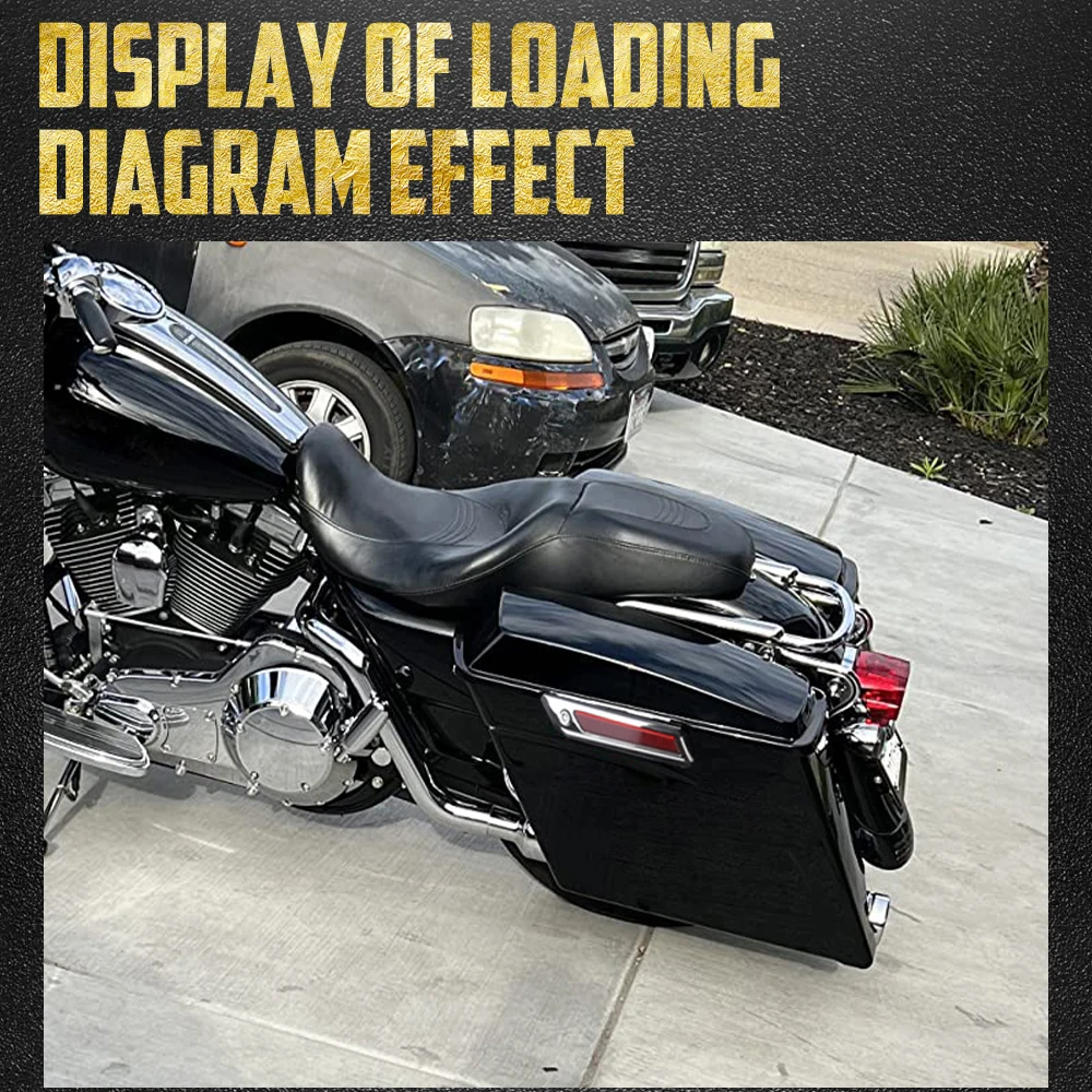 

Motorcycle 5" Stretched Extended Saddlebags Bag Luggage For Harley Touring Electra Street Glide Ultra Limited Road King 2014-24