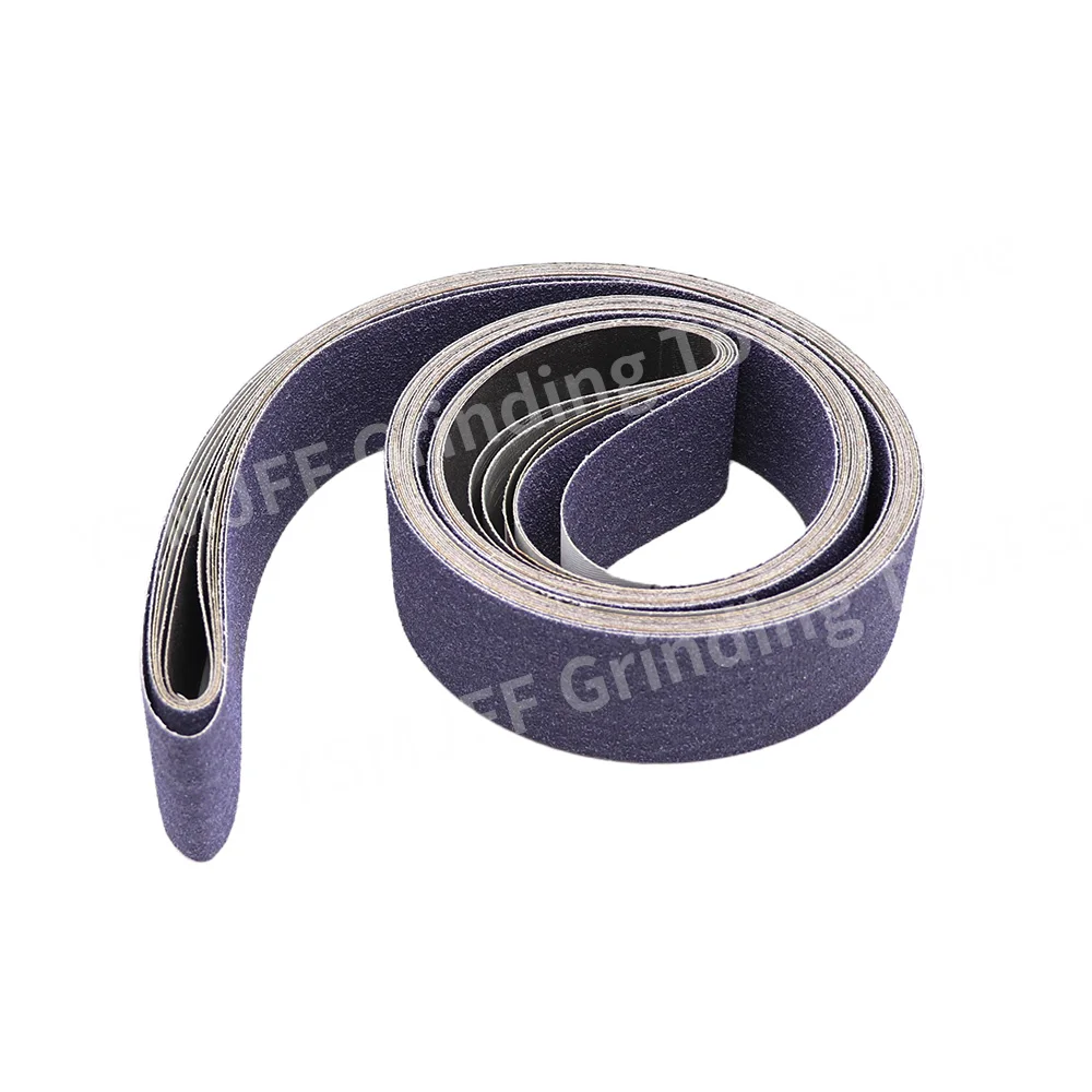 5PCS 2100*50mm Purple Sanding Belts 80-400 Grits Ceramic Alumina Sanding Belts for Metal Stainless Steel Polishing Sanding