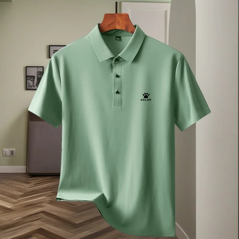 Fashionable printed polo shirt short sleeved men's sports brand top 2026 summer new cool and breathable casual ice silk T-shirt - view 6
