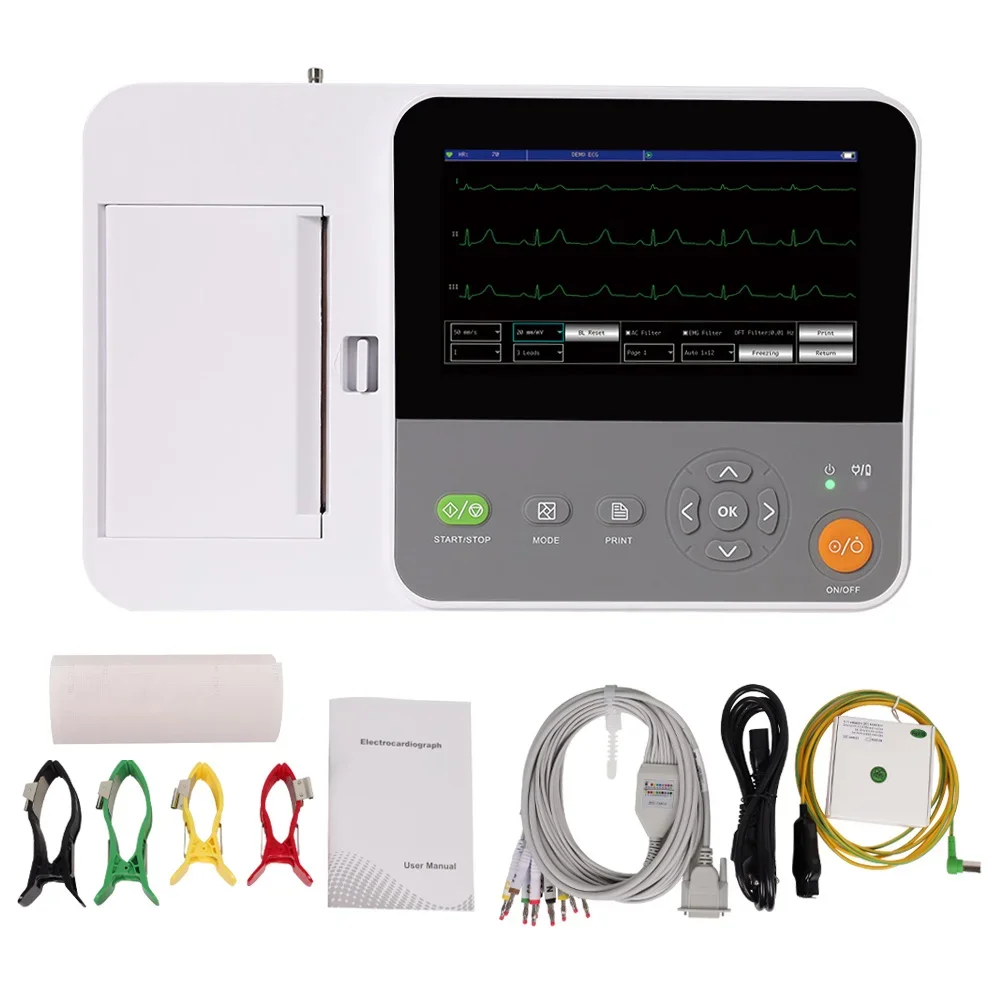 CONTEC E6 new product 6 Channel 12 lead electrocardiograma digital