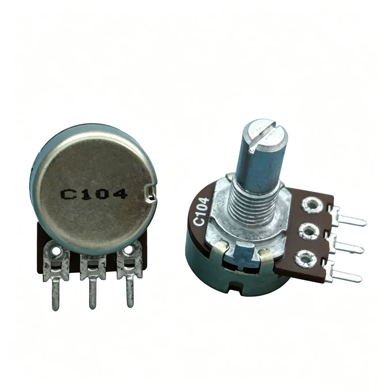 Original new 100% 148 Type Single Potentiometer C100K Handle Length 15MM Round With Step 41-Points (SWITCH)