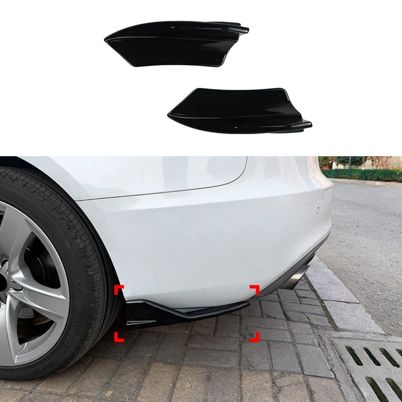 Super Sale Rear Bumper Diffuser Spoiler Trim for Audi A5 S5 8T Sportback Sline 2013-2016 Rear Bumper Lip Side Corner Spoiler - view 5