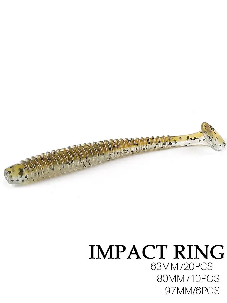 2023 Supercontinent Impact Ring Shad Fishing Lure Soft 20szt 10szt 6szt Plastikowe przynęty Swimbait Jigging Lure Sztuczne przynęty — zdjęcie 2