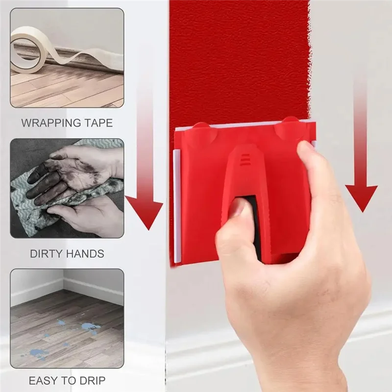 AB47-4Pcs สี Edgertools ชุดขนาดเล็กมุมภาพวาดขอบจิตรกร Touch-Up Pad ปฏิบัติ Paintcutting Edge เครื่องมือ