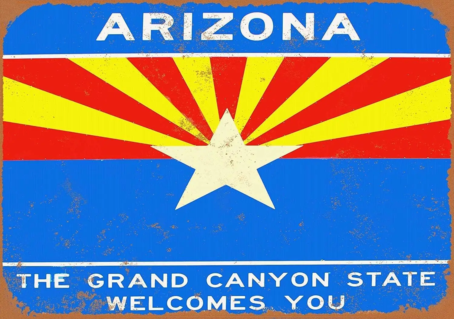 Welcome to Arizona Metal Sign Great Aluminum Tin Sign 8x12 inches