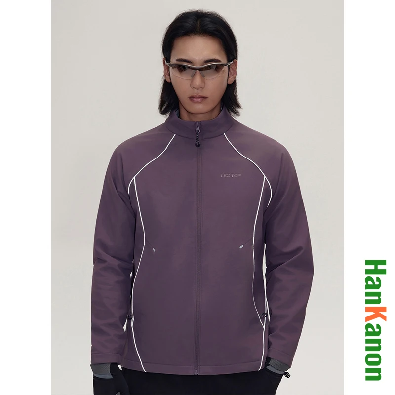 Unisex Far-Infrared Heated Softshell Jacket – Windproof, Water-Repellent & Fleece-Lined for Outdoor Hiking & Winter Commute