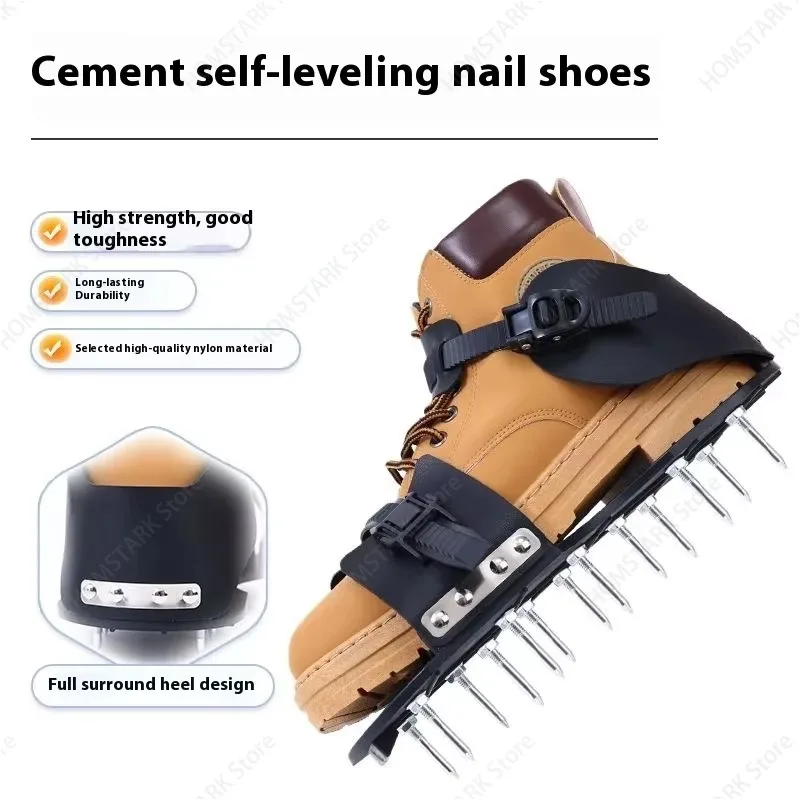 Snap‑in Type Spiked Shoes for Epoxy Concrete Floor, Cleats for Garage Self‑Leveling & Gunite Floor Coating Construction