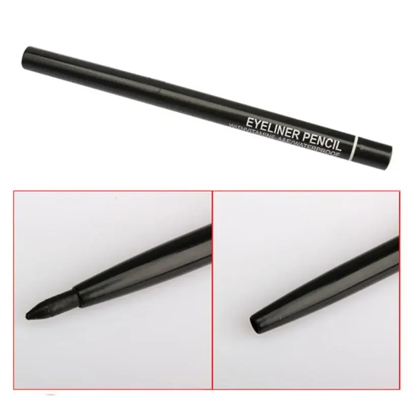 1/3 stücke Frauen Make-up rotierenden einziehbaren Eyeliner Bleistift wasserdicht schwarz braun Eyeliner Stift