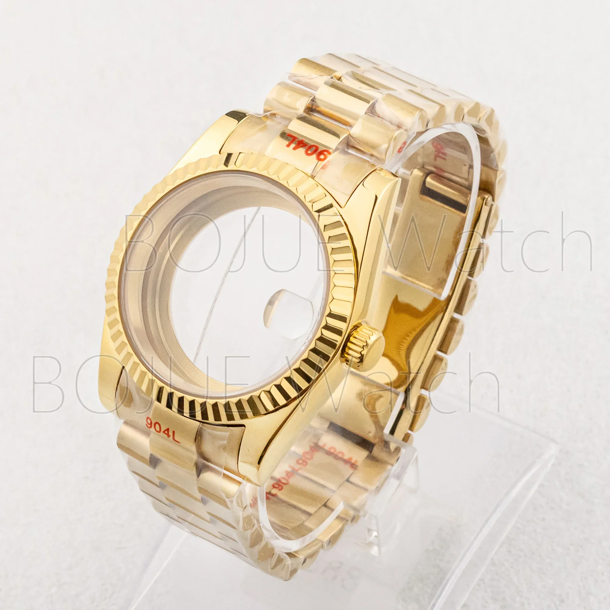 36/39mm NH35 Gehäuse Stahl Präsident Armband Armband Uhrengehäuse Saphirglas fit Datejust NH36 NH34 bewegung MOD Männer Uhr Teile