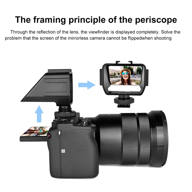 Camera Selfie Vlog Flip Up Mirror Screen 3 Cold Shoe For Sony A6000/A6300/A6500/A72/A73 Nikon Z6/Z7 Mirroless Cameras
