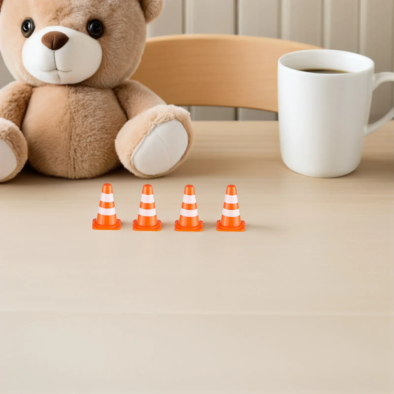 

60Pcs Children's Traffic Cone Educational Mini Plastic Road Safety Set Small Roadblock Signs for Spatial Awareness Parking Lot