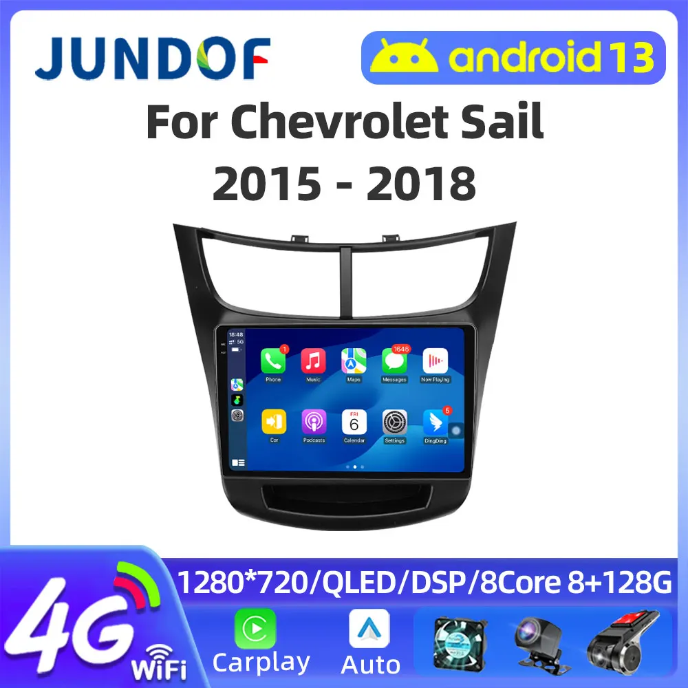 

Car Radio Carplay For Chevrolet Sail Aveo 2015 - 2019 GPS Navigation Video Android Auto Stereo Multimedia Player 5G Wifi No 2din