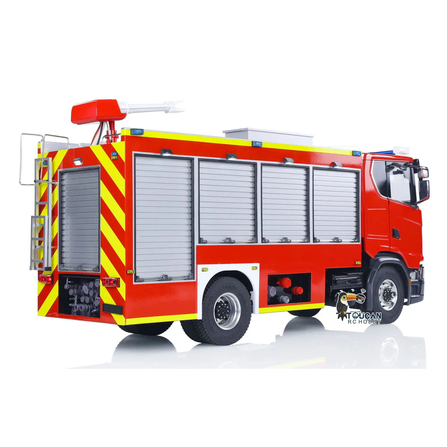 

1/14 Electric Vehicle Remote Control Fire Truck SC 770S i6S Radio 2Speed Gerabox Water Spraying No Charger RC Model Car