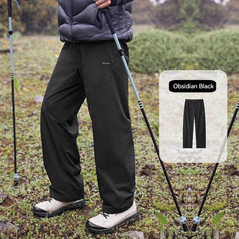 Naturehike fleece gevoerde rechte broek voor heren, antistatisch, warm, waterdicht, winddicht, geschikt voor wandelen, dagelijks gebruik, casual, softshell broek.