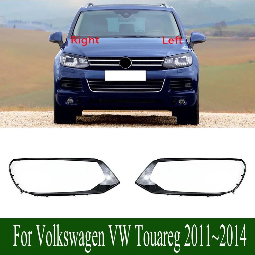 

For Volkswagen VW Touareg 2011~2014 Car Replacement Headlight Shell Front Auto Lens Glass Headlamp Transparent Light Cover