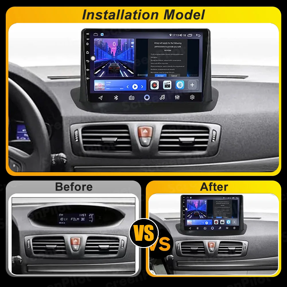 For Renault Megane 3 Fluence Samsung SM3 2008 - 2012 20132014 Android 15 Car Radio Multimedia Video Player Carplay Touch Screen