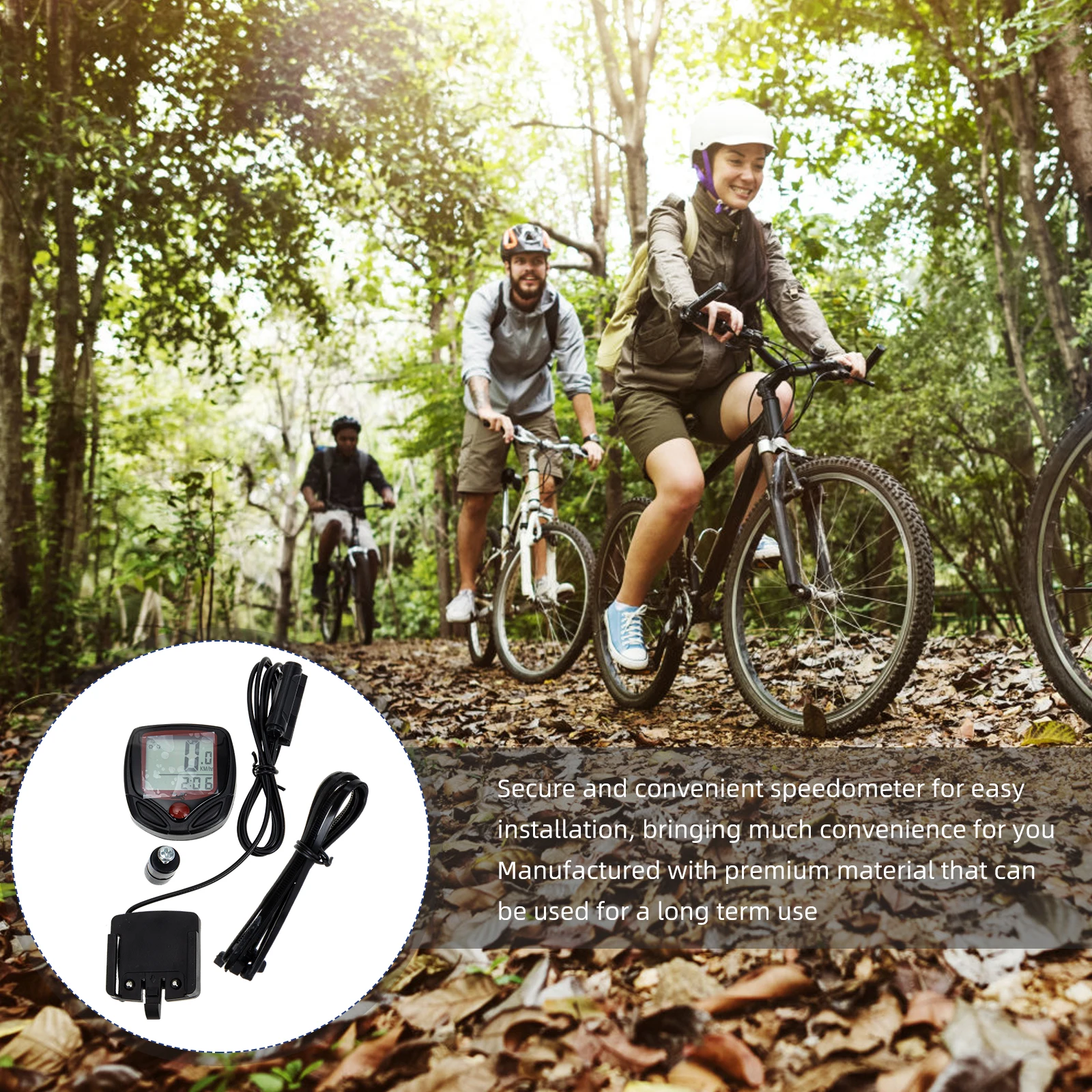

Wireless Bike Waterproof Portable Cycling Mountain Bike Portable Cycling Speedometer Fitness Waterproof Speedometer for Sports