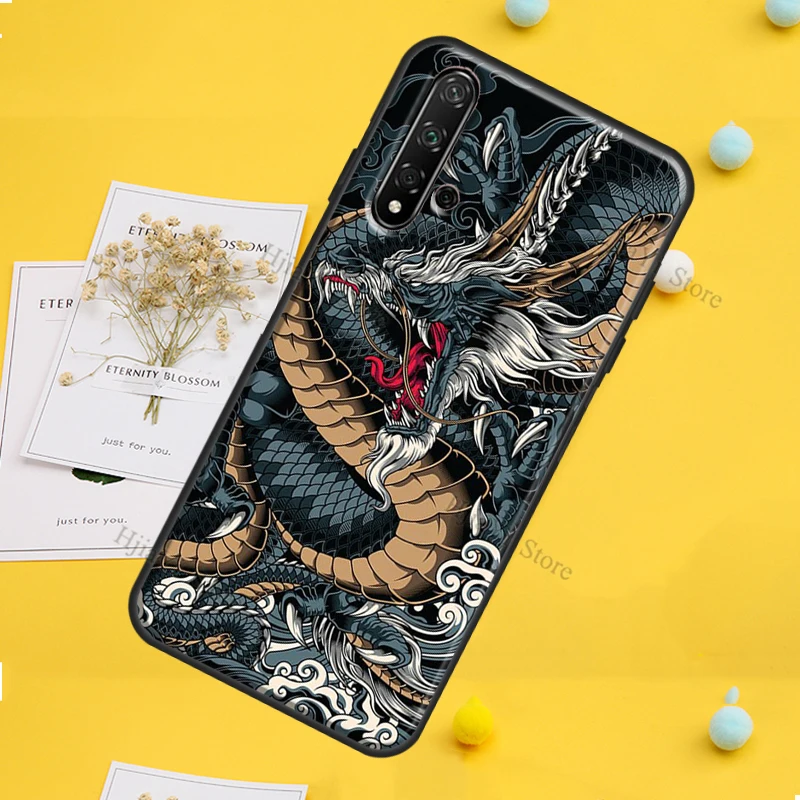 Чехол с китайским драконом для Huawei P30 P20 P40 P60 Pro P Smart Nova 9 5T Honor Magic 5 Lite X8 X9a 50 70, чехол