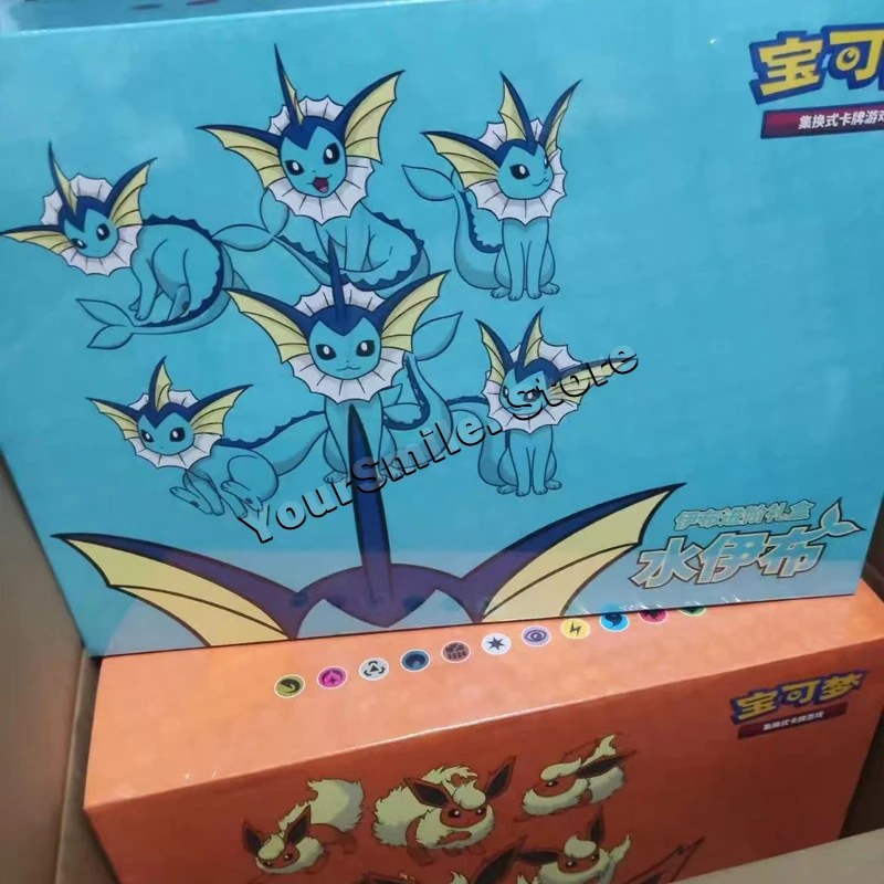 

Original Pokemon Card PCTG Eevee Advanced Gift Box Simplified Chinese Version Thunder Eevee Fire Évoli Water Evoli Children Toys