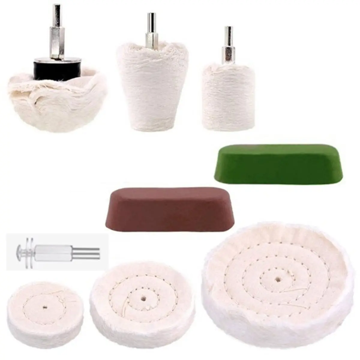 11·11COUPON 14-Piece Buffing Pad & Polishing Wheel Kit for Manifold, Aluminum, Stainless Steel & Chrome