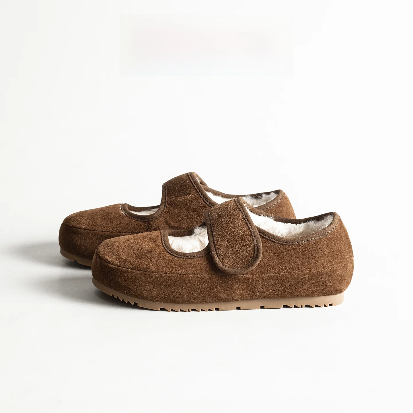 

Caramel Women's oes Autumn Winter Thi Bot Mary Janes Fur Slip-On Fce Lined Leather Faion Single oes