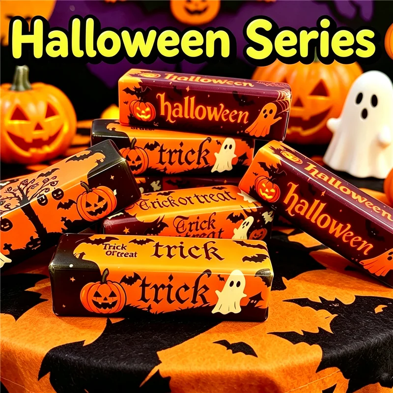 Halloween Scented Butter Bar Squishy Fidget Toy Slow Rebound Squeeze Anti Stress Relief Toy For Various Patterns Festival Play