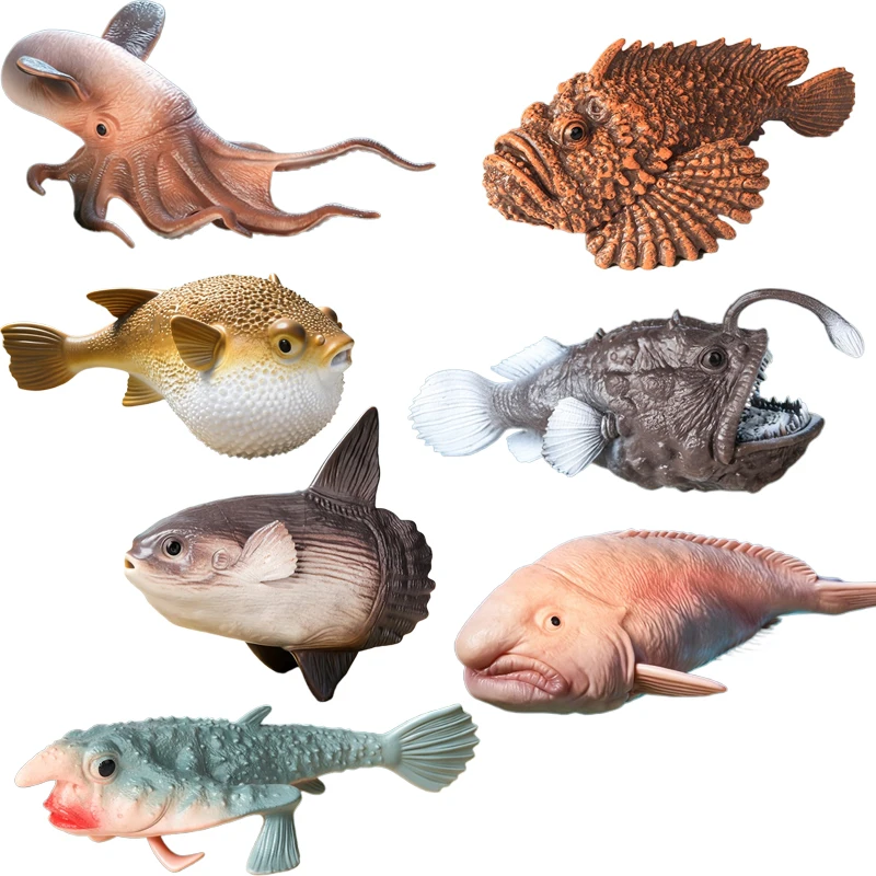 Realistische Meerestier-Figur Tiefsee-Kreaturen-Modell Ozean-Fisch-Figuren Blobfisch-Sammlung Geschenk-Dekoration – Detail 2