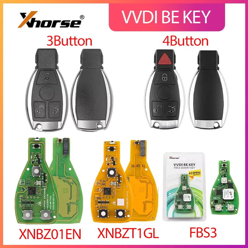 

MAGICKEY Xhorse VVDI BE Key Pro XNBZ01EN/XNBZT1GL/FBS3 KEYLESS with High Quality Remote Shell