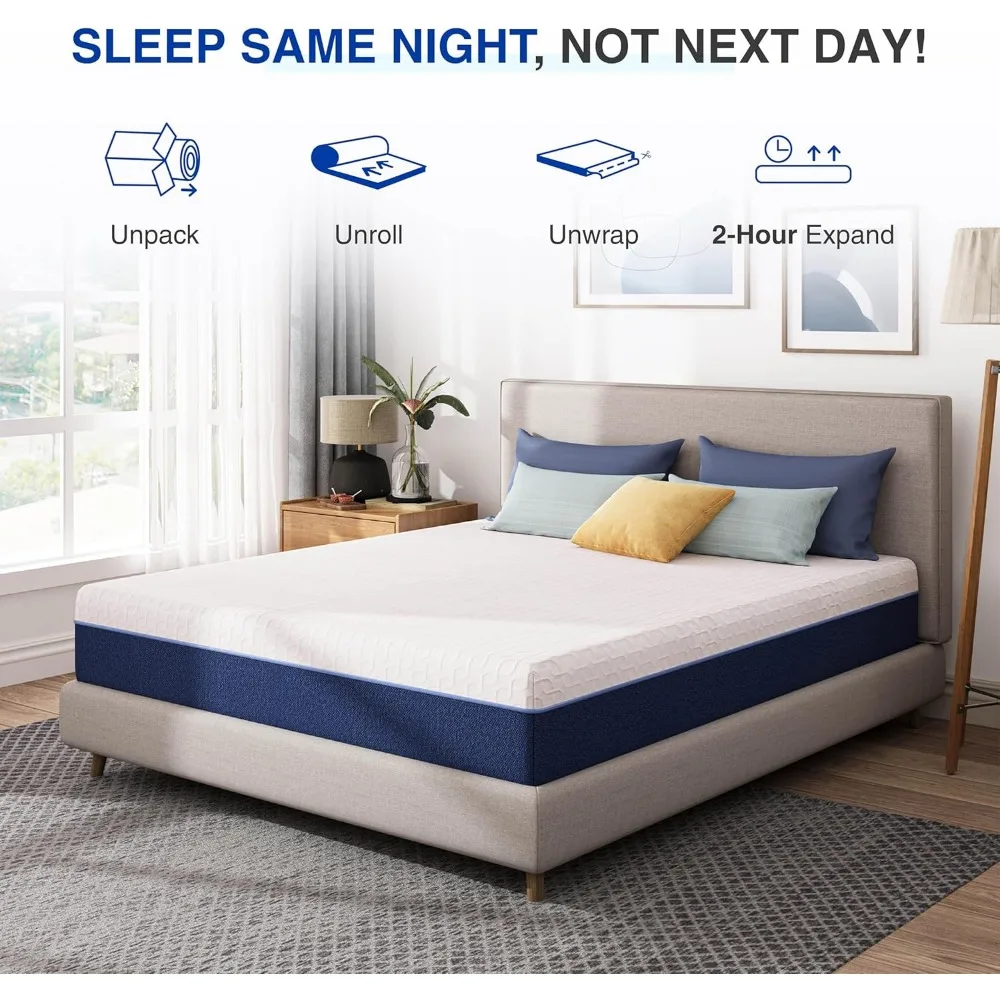 6 Inch Full Gel Cooling Memory Foam Mattress, Pressure Relief, Medium Firm Support，Mattress in a Box, CertiPUR-US Certified image 5
