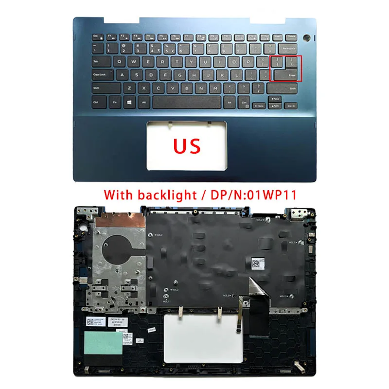 New For Dell Inspiron 5482 5491 2 In 1 ;Replacemen Laptop Accessories Palmrest/Keyboard 01WP11 09VMHF