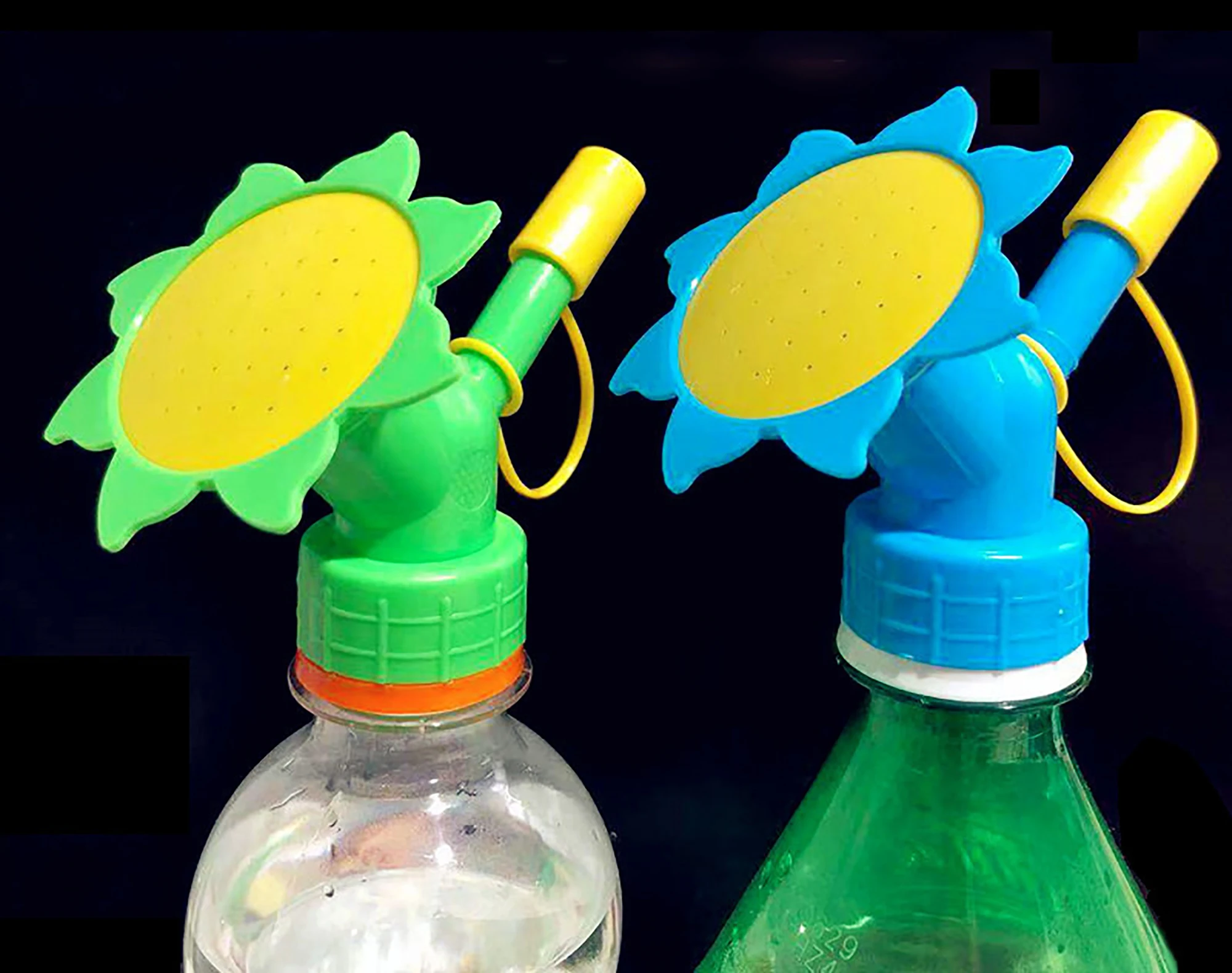 Boquilla de aspersor de riego 2 en 1 para botella de bebedero de flores, aspersor en maceta, ahorro de agua, herramienta fácil de riego de plantas