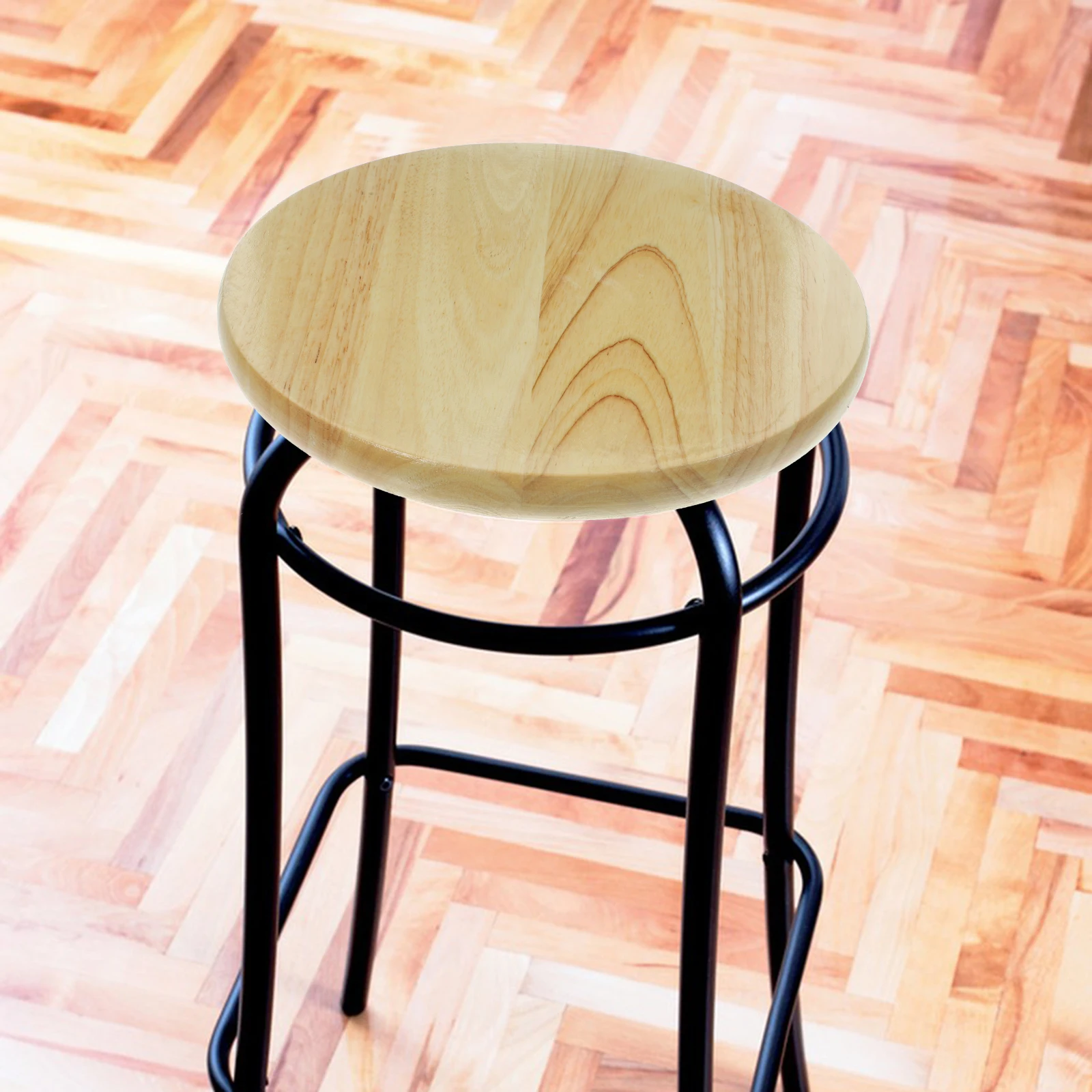 

Solid Wood Round Stool Seat Replacement Bar Chair Seating Part Natural Finish Home Office Cafe Use Stool Accessory Seat