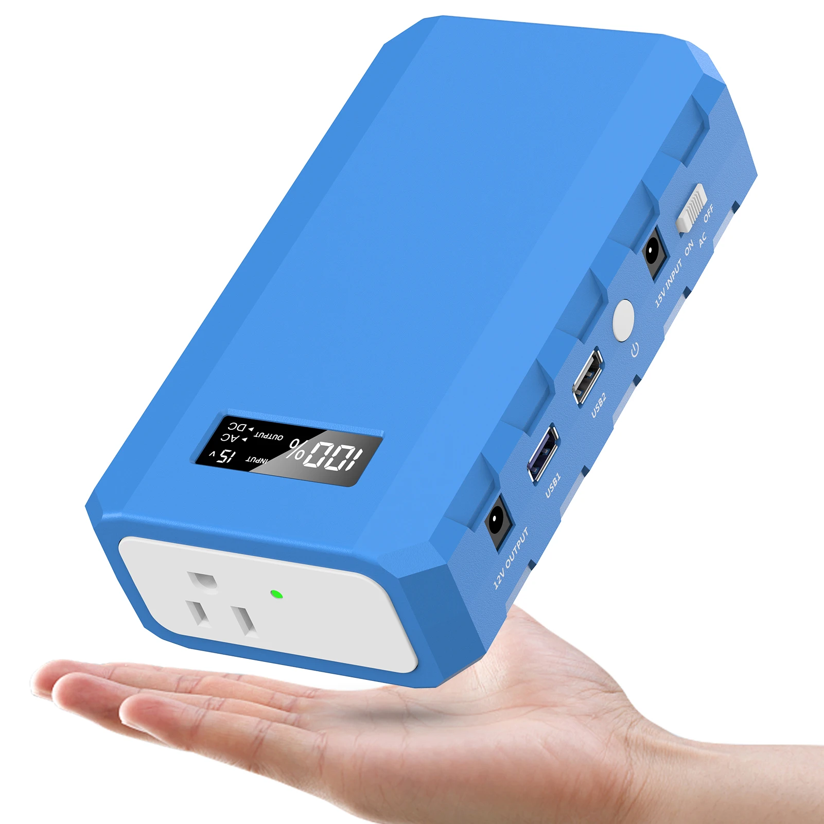 Portable Power Bank Battery Charger with AC DC Outlet 88.8Wh 65W Outdoor Small Generators for Backup Camping Outdoor Emergency