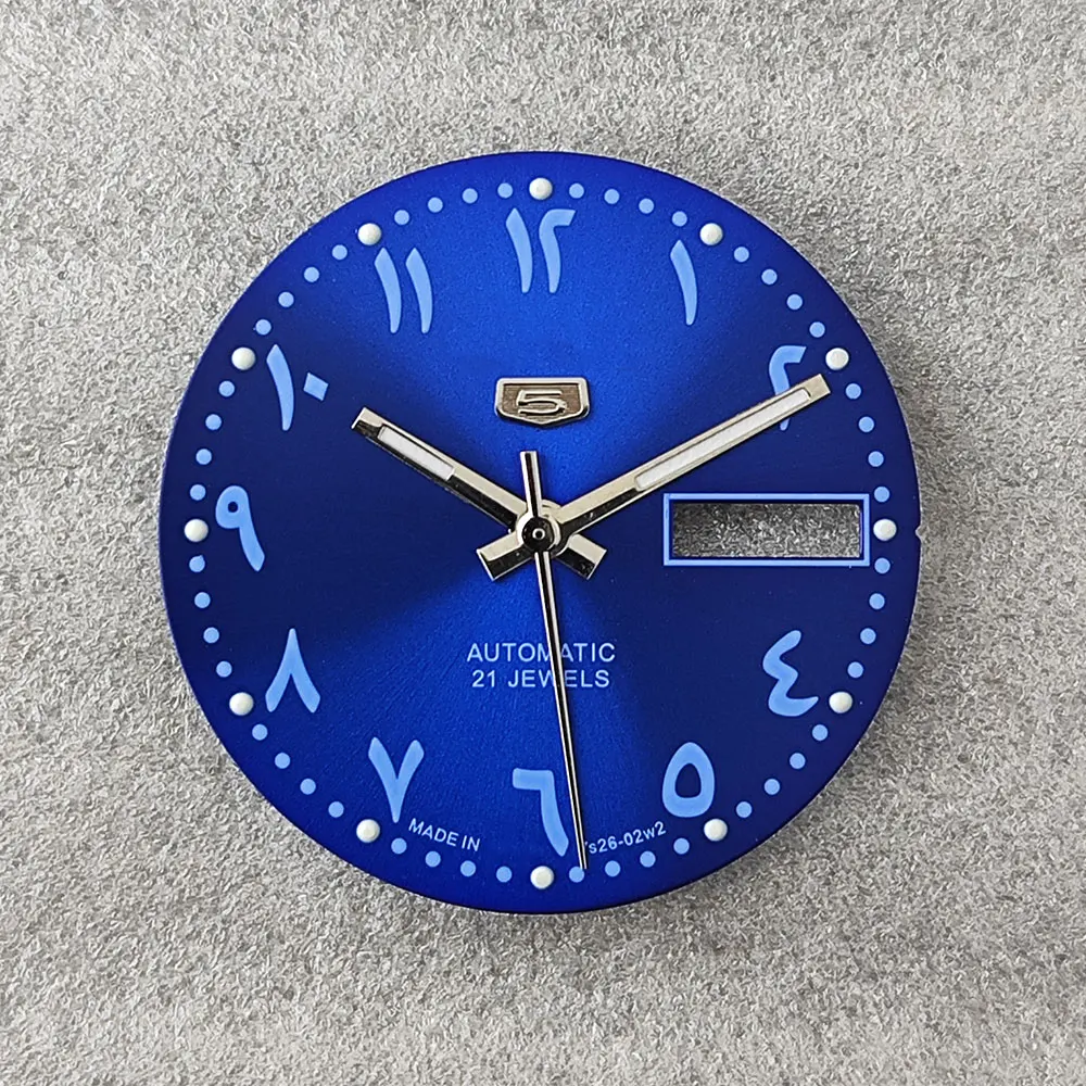 NH36 dial Arabic numeral 5 S dial watch dial green Luminous dial Suitable for NH36 movement watch accessories watch repair tools