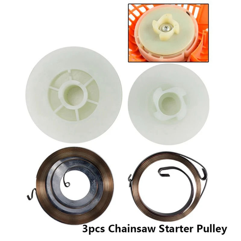 10x Elektrische Kettingzaag Easy Starter Poelie Met 20 Veren Fit Kettingzaag Voor 4500 5200 5800 45cc 52cc 58cc Kettingzaag Onderdelen
