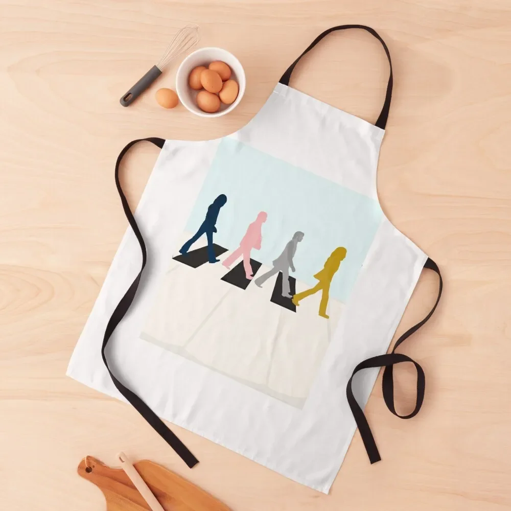 

Abbey Road Album Cover Apron Chef Uniform Woman Waterproof Kitchen For Women household woman Kitchen Chef Apron