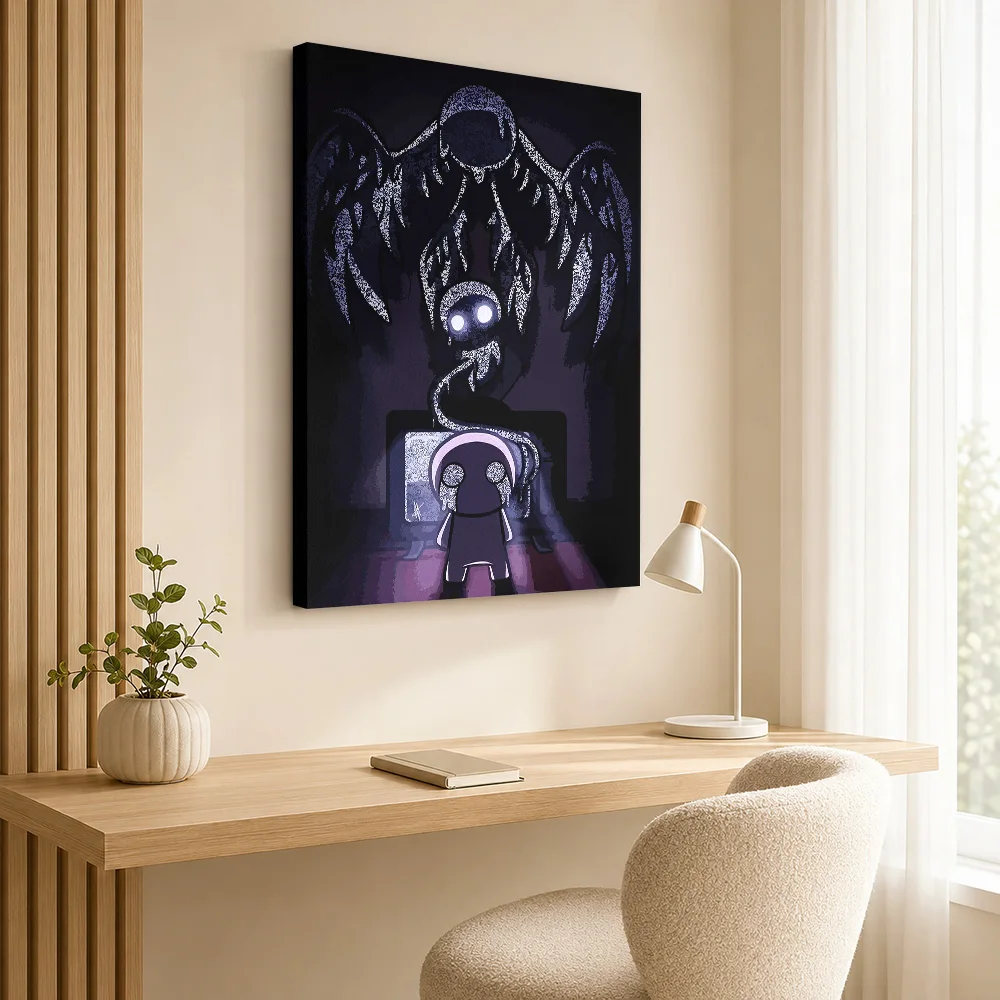 The Binding Of Isaac Dark Character Art Canvas Print Posters 3D Wall Decor With Customized Photo For Man Cave Ideal Player Gift