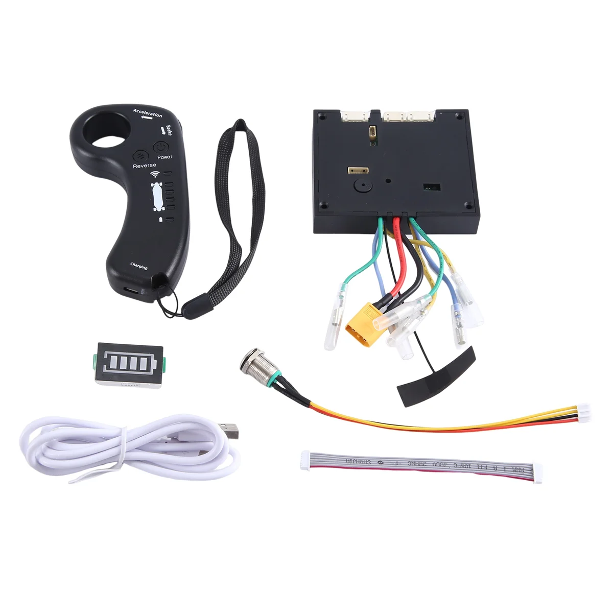 

Dual Drive Electric Skateboard Hub Motor Kits ESC and Remote Electric Skateboard Longboard Control Board(Control B)