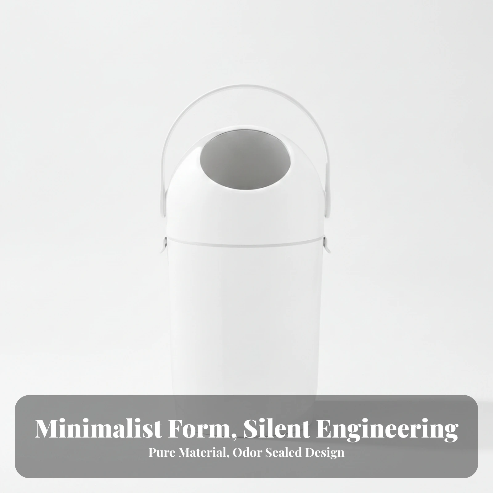Diaper Waste Bin with Rotating Lid Portable Diaper Pail Trash Can Ergonomic Cost-Effective for Parents, Nursery, Bathroom