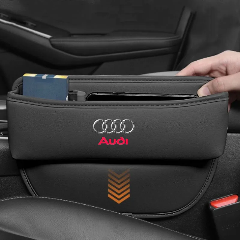 

Car Leather Seat Crevice Storage Box Gap Slit Filler Holder Organizer for Audi SLine A3 A4 B8 8P 8V A5 A6 C7 RS TT Q2 Q3 Q5 Q7
