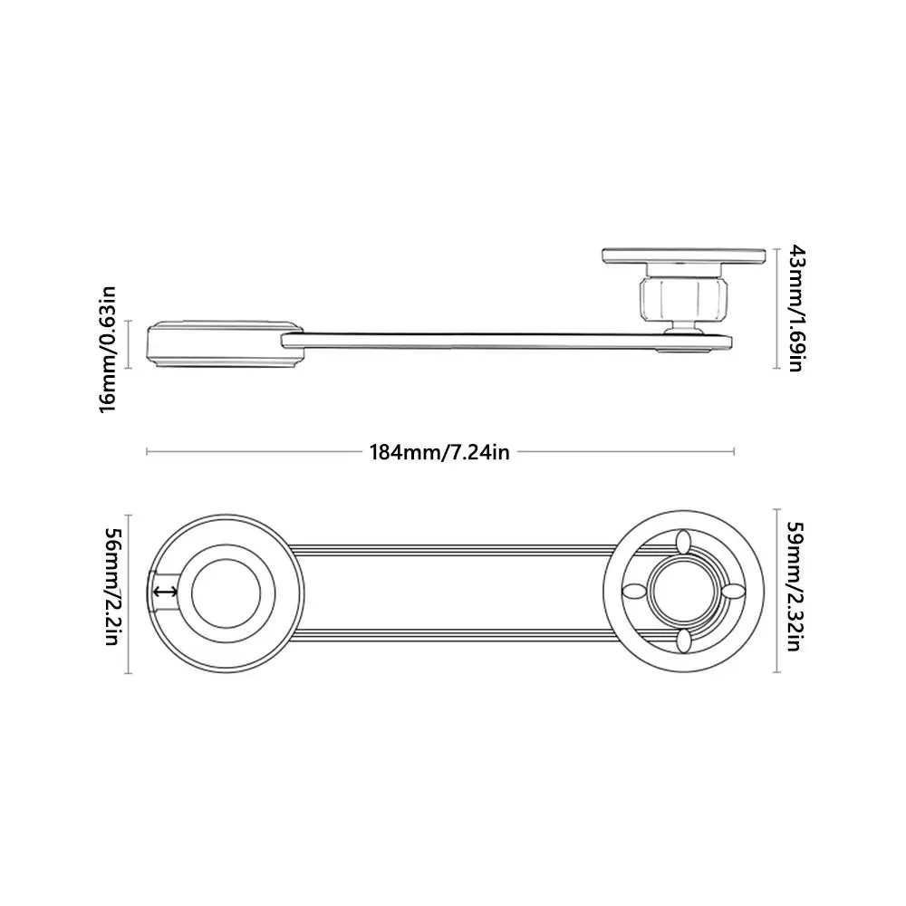 New 360°Rotation Magnetic Car Phone Holder Adjustable Arm Strong Magnet Magnet Car Mount Car Bracket for