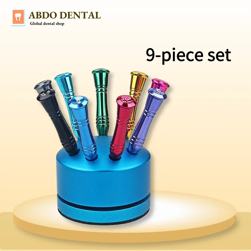 

Professional 9Pcs Dental Implant Screwdriver Kit Stainless Steel Universal Abutment Screw Driver Instruments