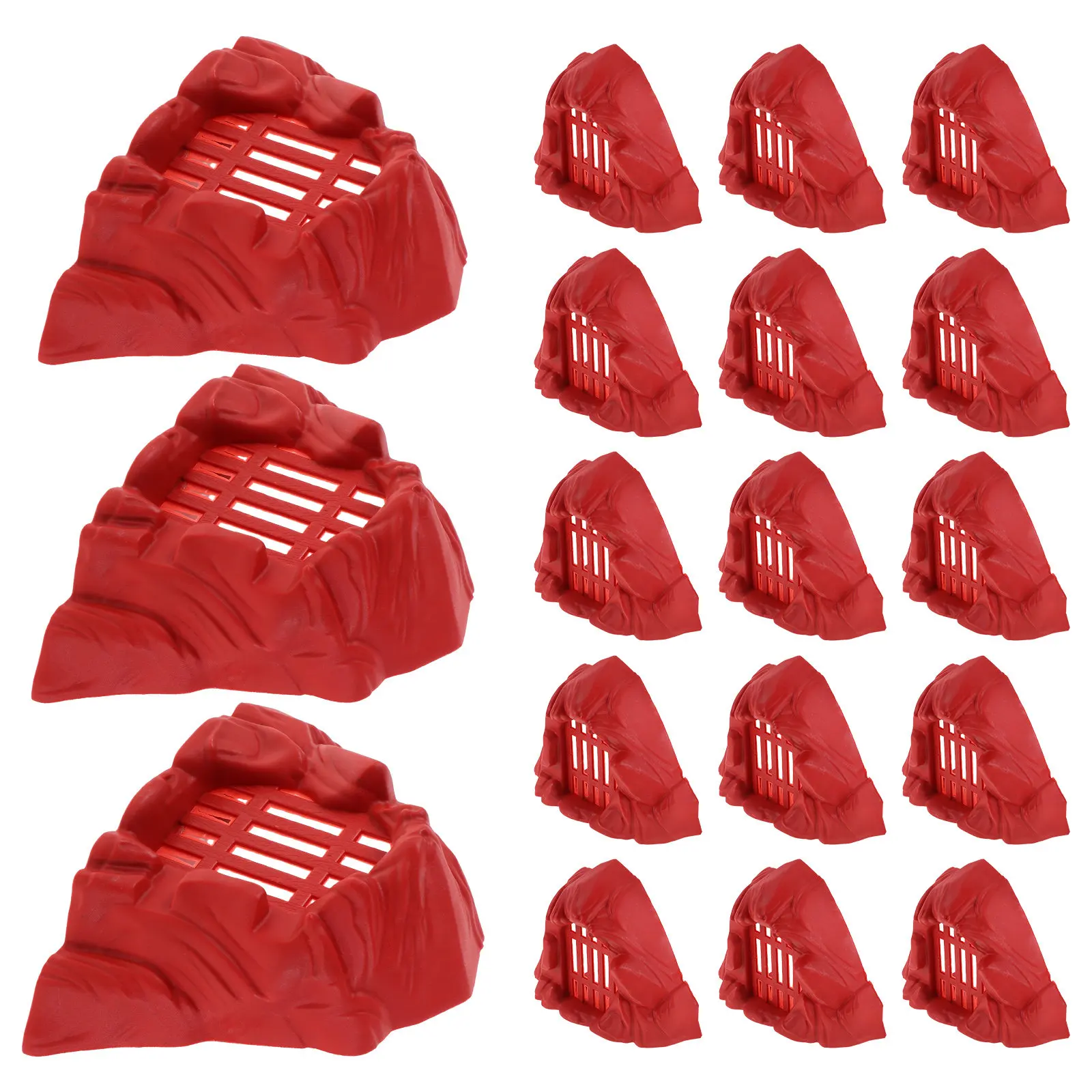 

20Pcs Decorative Faux Stones Detailed Surface Texture Plastic Rocks for Landscape Design Classroom Teaching Kids Play Area Setup