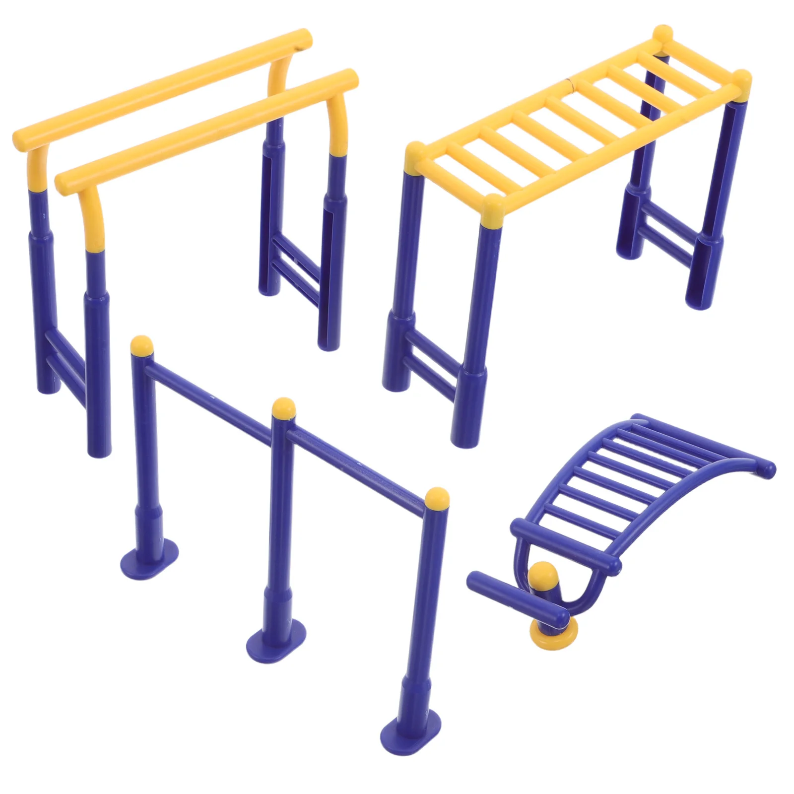 

3Pcs Tiny Fitness Equipment Vibrant Mini Gym Set for Dollhouse Sports Scene Micro Landscape Sandbox Accessory Collection