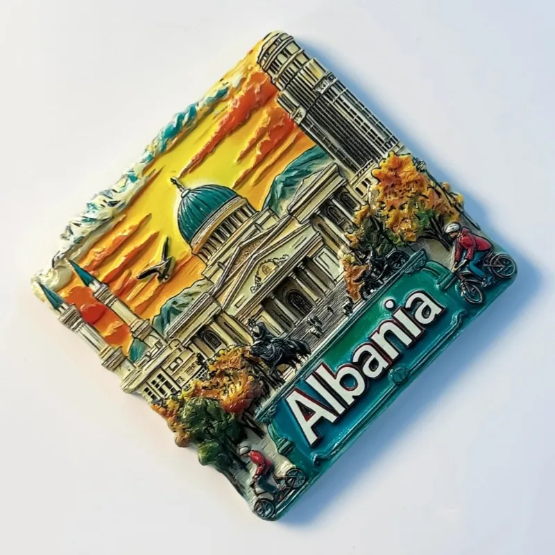 Albania Fridge Stickers Tower Travel Souvenirs Tirana Fridge Magnets Home Decoration Wedding Gifts