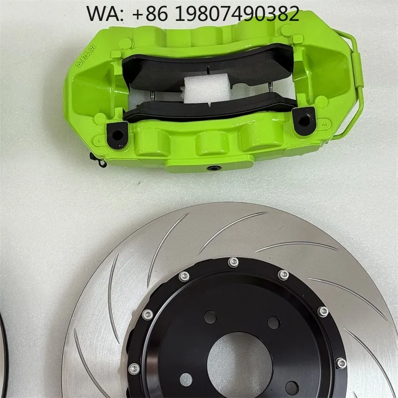 Kit de frenos de disco de 6 pistones con ranuras, 355*32mm, campana central negra, sistema de frenos de alto rendimiento para SUV compactos, reacondicionamiento y mejora.